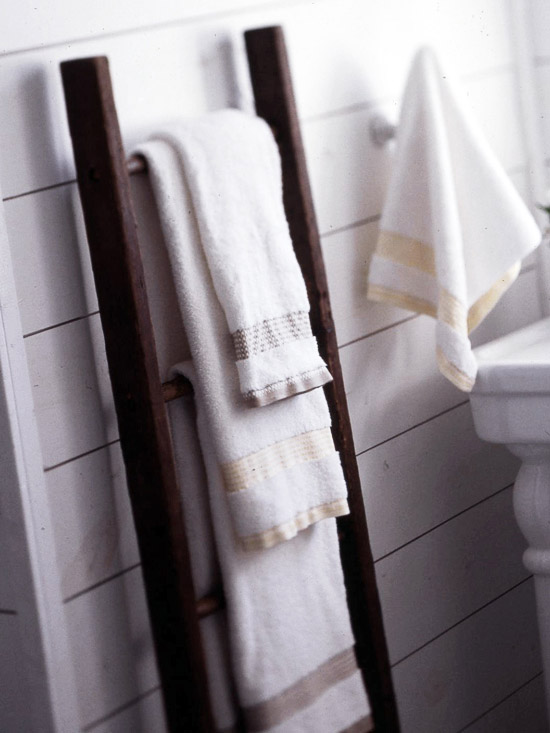 Wooden towel best sale ladders for bathrooms