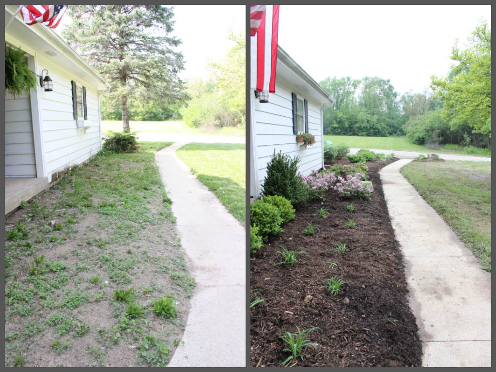 before and after front yard landscaping