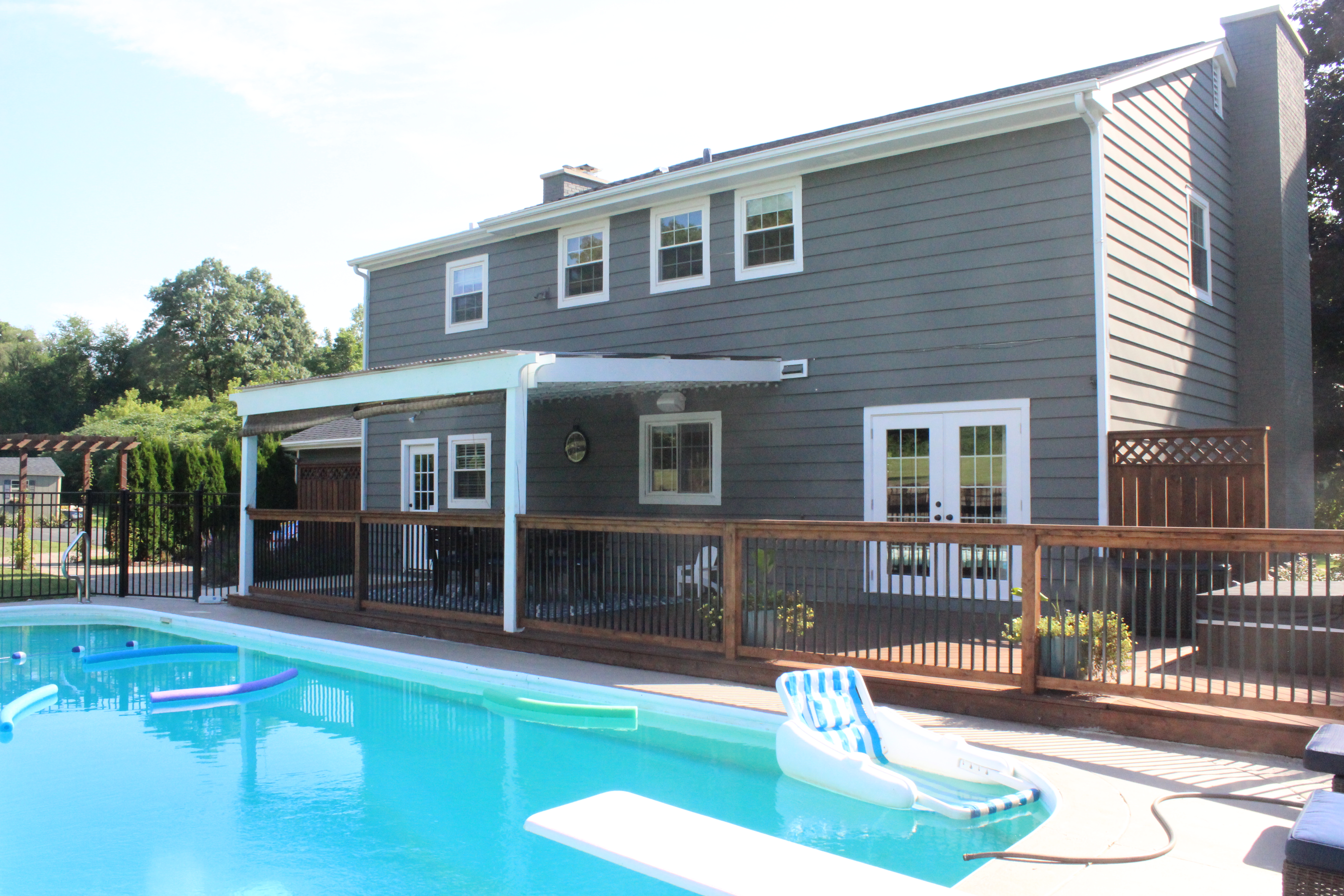 back of house from diving board